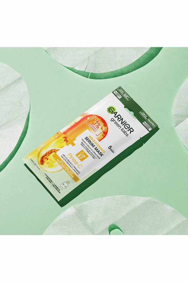 Garnier 1 % de vitamina C + máscara de hoja de ampolla iluminadora de piña 14 ml