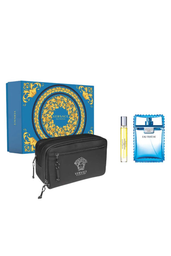 Versace Eau fraiche set Eau de toillte + eau de toilette mini + Bolsito Viajero