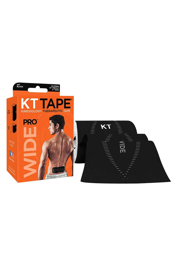 KT TAPE WIDE PRO 10 TIRAS PRECORTADAS JET BLACK