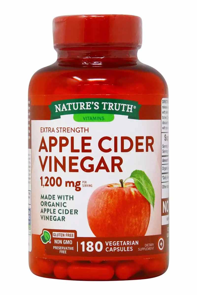 Nature's Truth Apple Cider Vinegar Extra Strength 1200 mg 180 Capsulas