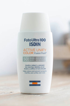 Isdin Foto Ultra 100 Active Unify COLOR Fusion Fluid SPF 50+ Aclara y unifica tu tono de piel 50 ml
