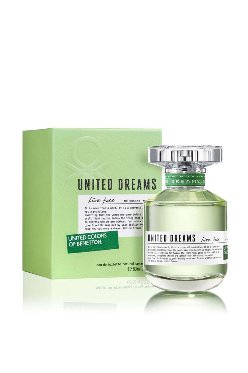 Benetton United Dreams Live Free Eau De Toilette For Woman 80 ml