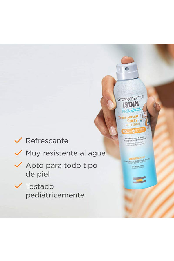 Isdin Fotoprotector Transparent Spray Wet Skin Pediatrics SPF 50 250 ml