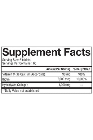 Youtheory Collagen + Biotin 6 000 mg 390 Tabletas