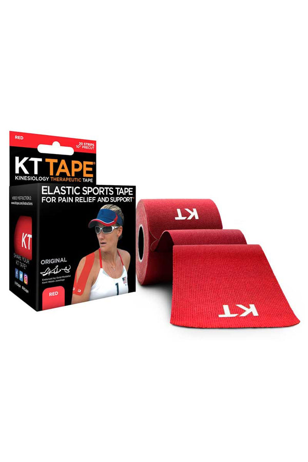 KT TAPE ORIGINAL ALGODÓN PRECORTADO RED 20 TIRAS