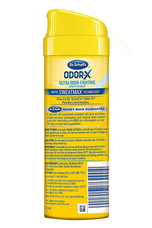 Dr.Scholl's Odor-X Ultra Odor-FGighting Foot Spray Powder  - polvo en aerosol ultracompactador de olores 133 g