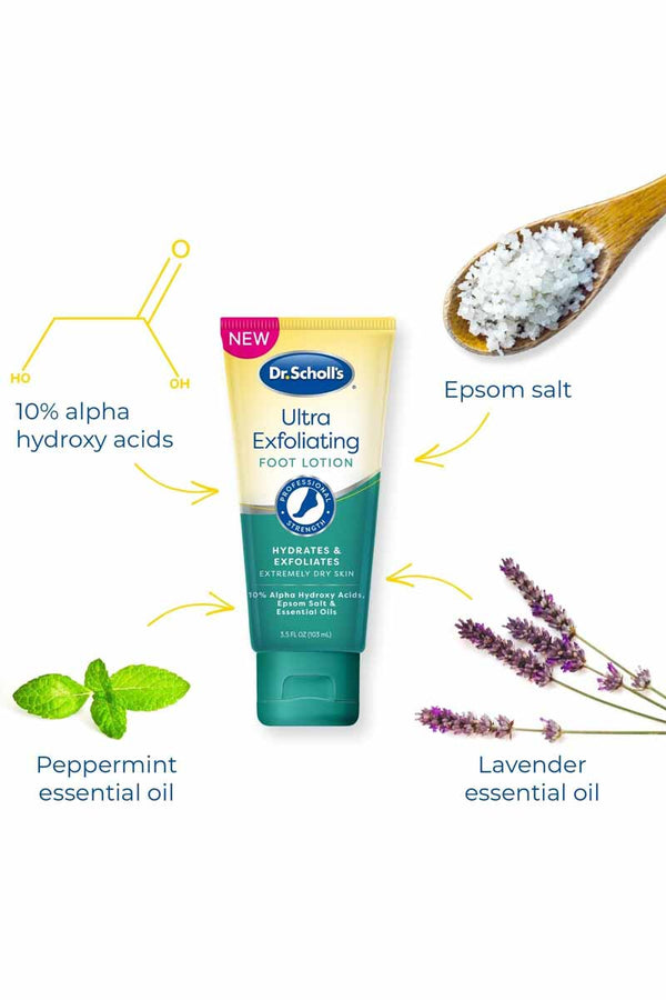 Dr.Scholl's Ultra Exfoliating Foot Lotion 103 ml - Locion Ultra Exfoliante para los pies 103 ml