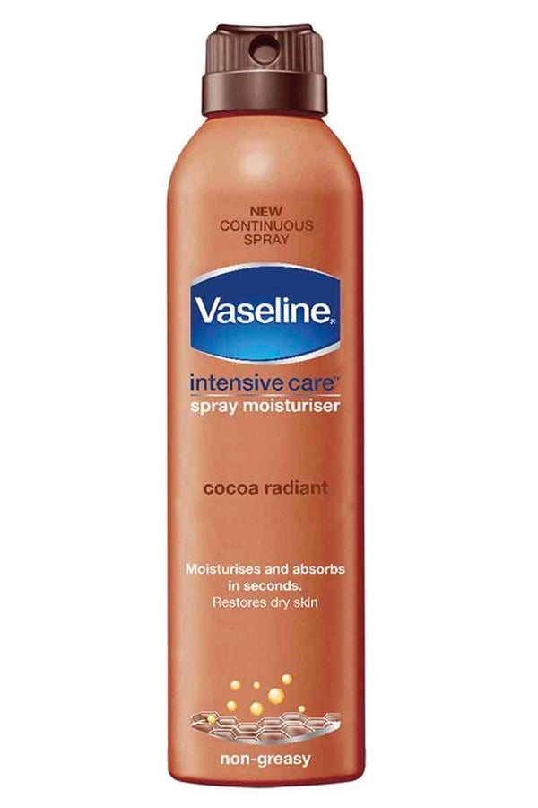 Vaseline Intensive Care Spray Moisturizer cocoa Radiant - Locion corporal en spray hidratante 184 g