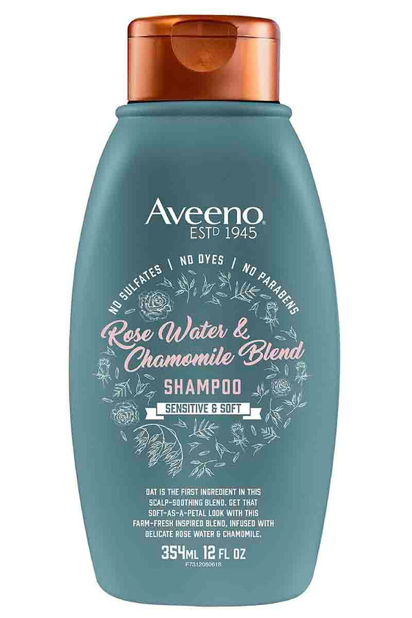 Aveeno Rose Water & Chamomile Blend Shampoo - Champú con mezcla de agua de rosas y manzanilla 354 ml