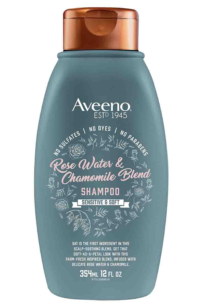 Aveeno Rose Water & Chamomile Blend Shampoo - Champú con mezcla de agua de rosas y manzanilla 354 ml